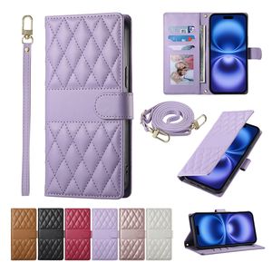 Lanière diamant mouton portefeuille étui en cuir pour <span class=keywords><strong>Iphone</strong></span> 16 15 Plus 14 13 Mini 12 11 PRO MAX X XS <span class=keywords><strong>XR</strong></span> 6 7 8 <span class=keywords><strong>bandoulière</strong></span> dame couverture - Product Image 3