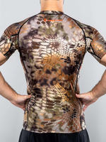 Tontons Factory Custom Fashion No Gi Fight Sublimated Quick-Dry Swimwear Custom Mma Bjj Rashguard Demi-Manches