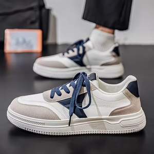 รองเท้าผ้าใบผู้ชายสไตล์เรโทรลำลองแบบสปอร์ต สไตล์เกาหลี ทันสมัย ใช้งานได้หลากหลาย ระบายอากาศได้ดี พื้นนุ่ม รองเท้าทรงเตี้ย - Product Image 1