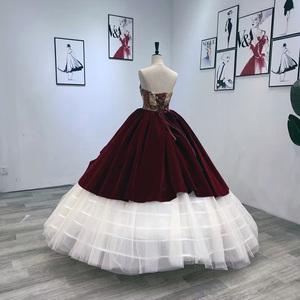 Robe de bal, robes de soirée, fleurs 3D, sans bretelles, irrégulière, robe de cocktail de mariage WM34 - Product Image 4