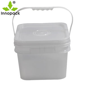 Cubo de almacenamiento de alimentos de PP cuadrado transparente de 2 galones con tapa blanca 1,5mm espesor de pared ISO9001 certificado HACCP - Product Image 2