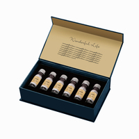 Boîtes d'emballage de luxe personnalisées avec laminage mat, boîtes rigides en carton, fermeture magnétique, boîte cadeau avec insert en mousse pour 10 petites bouteilles