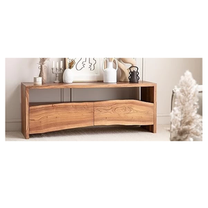 Mueble para TV Jodhpuri Woods Raku, Mueble de Entretenimiento de Madera Maciza, Consola Multimedia Moderna Hecha a Mano para Sala de Estar, Duradera y Elegante - Product Image 6