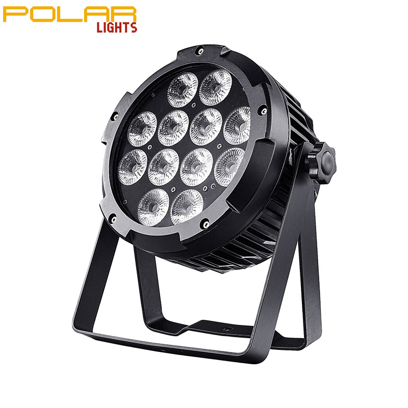 มืออาชีพกลางแจ้ง dmx กันน้ํา 12*10 วัตต์ rgbw leds 4in1 ip65 led par light สําหรับเวทีแสดงโครงการงานแต่งงาน