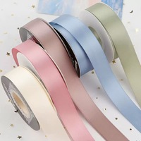 1.5 pouces Double Face Polyester 4cm Satin Ruban Mode Vêtement Accessoires Couleur Unie 100 Yards Ruban Cadeau 100% Polyester