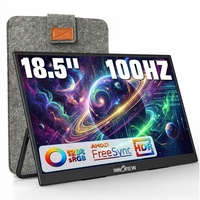 Écran portable 18,5 pouces 100 Hz FHD 1080P IPS, moniteur d'ordinateur portable, écran externe 120 SRGB avec support de bureau