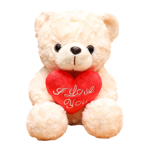 Orsacchiotto di Peluche con Cuore Rosso 'Ti Amo', Regalo Romantico per Amici - Product Image 1