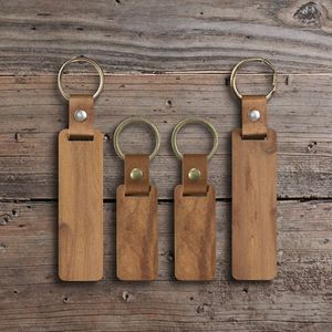 Llavero de Madera Personalizable con Grabado Láser Transfronterizo, Colgante de Madera en Blanco para DIY, Llavero Único y Personalizable - Product Image 1