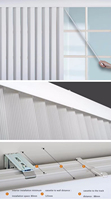 Stores verticaux modernes en aluminium et PVC blancs pour fenêtres et portes de salon