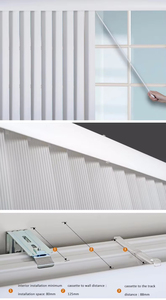 Stores verticaux en aluminium PVC blancs, stores enrouleurs, rideaux pour fenêtres, portes, terrasses, stores verticaux - Product Image 4