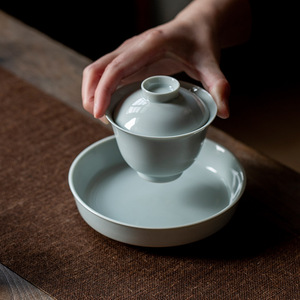 Gaiwan Porcelain Three Piece Covered <b>Tea</b> Bowl With Lid Handheld For Kung Fu <b>Tea</b> <b>Set</b> - Product Image 2