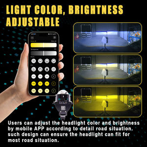 Meilleur <span class=keywords><strong>prix</strong></span> 120W H4 H7 9005 3.0 pouces LED Bi Projecteur Lentille Faible 50w, Haute 60W chaque ampoule APP Bi Led Projecteur Lentille - Product Image 3