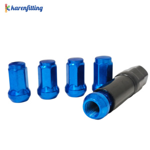 Écrous antivol en alliage haute précision à sept cornes M12x1.5, lot de 20+1 avec clé spéciale, zingués pour jantes tuning -001 - Product Image 6