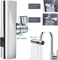 Robinet de cuisine multifonctionnel 3 modes avec pommeau de lavabo à cascade pressurisée et pivotant à 360°