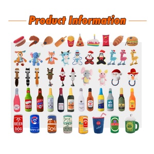 Livraison Rapide Jouet en Peluche pour Chien et Chat, Modèle 'Family Bucket' (Thème Burger de Poulet Frit) - Product Image 4