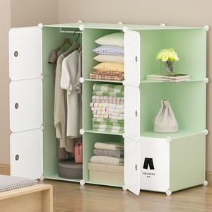 <span class=keywords><strong>Armario</strong></span> de Plástico Plegable Moderno de Alta Calidad, Resistente al Agua y al Polvo, <span class=keywords><strong>con</strong></span> Almacenamiento en Cubos y Zapatero <span class=keywords><strong>para</strong></span> Sala de Estar, en Oferta - Product Image 4
