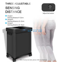 Poubelle intelligente à double glissière 50L, rotative et réglable, en acier inoxydable, grande poubelle pour maison moderne