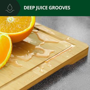 Thiết lập thớt gỗ tre Gỗ Nhà Bếp Tiện Ích bữa ăn chuẩn bị Phục Vụ Nhà sử dụng charcuterie cắt thịt khối thịt Quà Tặng - Product Image 5