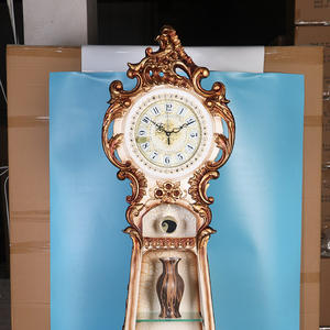 Orologio a Pendolo da Terra Decorativo in Resina Stile Antico Classico con Mensola - Product Image 3