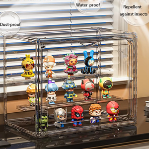 Xing You boîte d'affichage en acrylique <span class=keywords><strong>de</strong></span> <span class=keywords><strong>grande</strong></span> capacité entièrement transparente boîte aveugle rectangulaire anti-poussière support <span class=keywords><strong>de</strong></span> <span class=keywords><strong>rangement</strong></span> fabriqué en PET durable - Product Image 2
