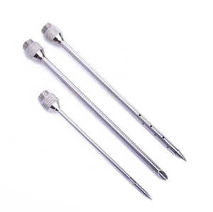 Accessoires de cuisine : Seringue injecteur de viande robuste en acier inoxydable de 2 oz avec brosse en silicone pour barbecue - Product Image 6