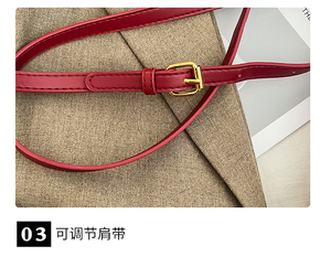 Bolso de Hombro Versátil para Mujer, Novedad 2026, Bolso Rojo para Llevar Bajo el Brazo con Patrón de Nubes Auspiciosas - Product Image 5