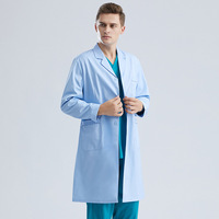 Blouse de laboratoire unisexe blanche respirante antistatique avec logo personnalisé, prête à être expédiée, pour usage hospitalier