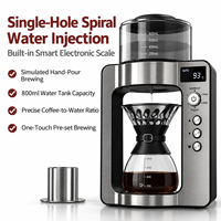 Cafetière à filtre 1,2 L avec balance intégrée et filtre en acier inoxydable 304, cafetière à versement 800 ml pour la maison
