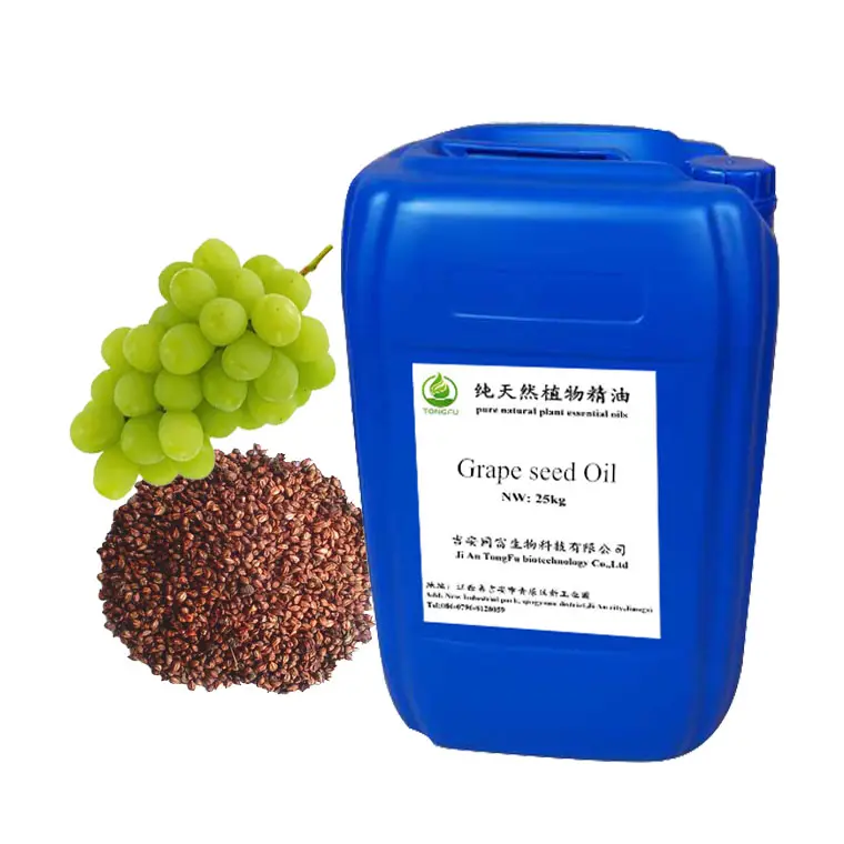 Wholesale Bulk Price Cold Pressed 100% Pure Grape Seed Oil Carrier Oil Skin Care Massage Grapeseed Oil