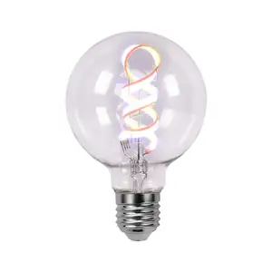 超亮智能发光二极管灯泡暖冷白20% 50% 100% 3步开关控制可调光发光二极管灯丝灯泡