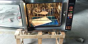 Controles fáciles de usar Tostado Pastelería danesa Panadería Mooncakes Perro caliente Salchicha Mini Horno de aire caliente de cuatro bandejas para cafés y bistros - Product Image 6