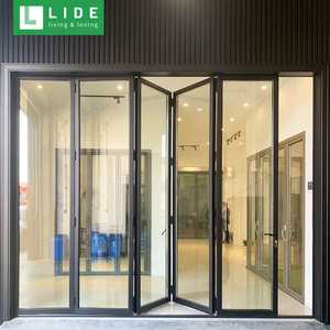 Складная Дверь для ресторана, двойные складные двери, складные двери из стекла и алюминия - Product Image 6