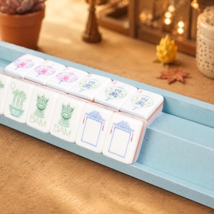 Porta Tessere e Spingi Tessere per Mahjong Americano da 18,7 Pollici, Stampato in 3D con Effetto Marmo, per Serate di Gioco Mahjong Complete - Product Image 5