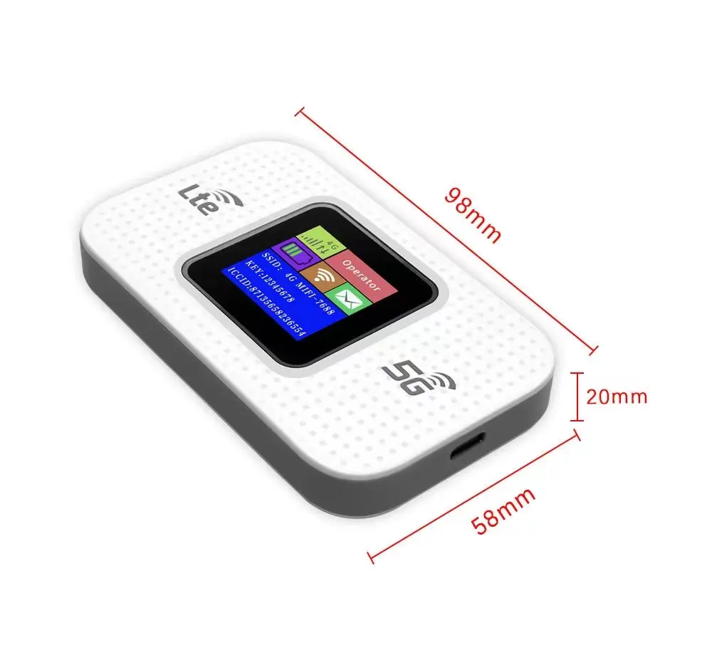 2024 nuova personalizzazione del prodotto 4G Mobile WiFi mifi 4g router con sim card 3600mAh Cat4 router tascabile portatile