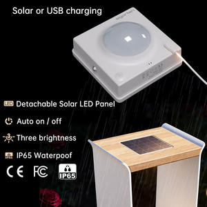 Lanternes solaires de plancher extérieur rechargeables imperméables blanches d'IP65 pour des cadeaux d'affaires de patio de <span class=keywords><strong>jardin</strong></span> - Product Image 5