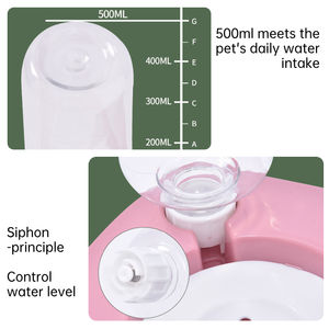 <span class=keywords><strong>Pink</strong></span> destacável ajustável Cat Food <span class=keywords><strong>Bowl</strong></span> com suporte Duplo 15 ° Tilted <span class=keywords><strong>Pet</strong></span> <span class=keywords><strong>Bowl</strong></span> com built-in dispensador de água Cat <span class=keywords><strong>Bowl</strong></span> Elevated - Product Image 4