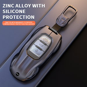 Funda Protectora de Silicona y Aleación de Zinc para Llave de Coche <span class=keywords><strong>Audi</strong></span> A6 <span class=keywords><strong>S6</strong></span> RS6 C5 <span class=keywords><strong>C6</strong></span> C7 4F S, Accesorios Interiores para Coche - Product Image 3