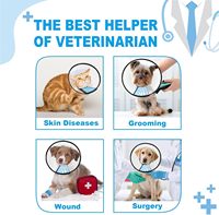 Collier de protection ajustable pour chien et chat, design simple, collier de récupération éлизабетанский en PVC, confortable pour le soutien post-opératoire