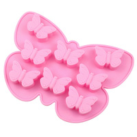 Moule à Chocolat en Silicone en Forme de Papillon à 8 Trous Plateau à Glaçons Papillon