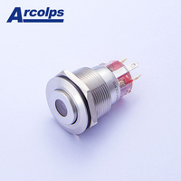 Sakelar Tombol Mekanis Stainless Steel 22mm IP65/IP67 yang Dapat Disesuaikan, Berbagai Bentuk dan Warna, 250V 2A, Peralatan Khusus OEM