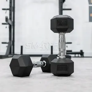 Dumbbell 제조 고무 입히는 육 머리 도매 kg lbs