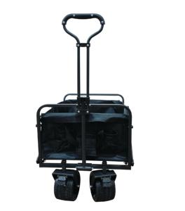 Uni-silenzioso doppio freno portatile pieghevole pic-nic Wagon rimorchio giardino e spiaggia all'aperto carrello da campeggio FW100 struttura chiusa - Product Image 4