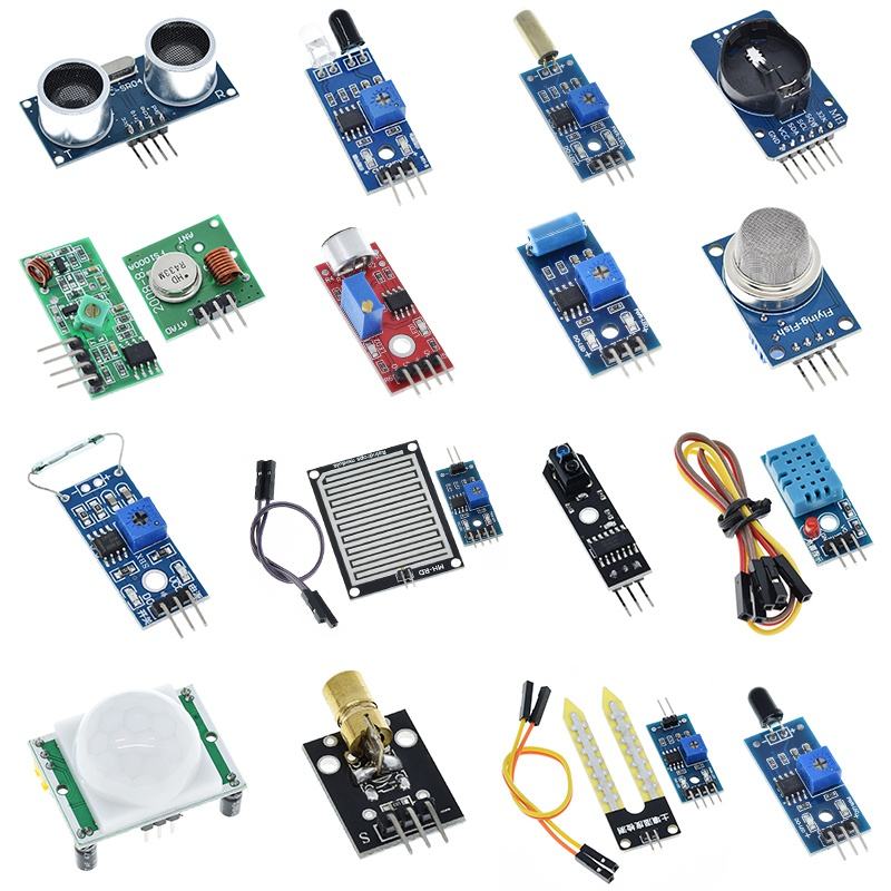 updated 45 in 1 sensor module starter kit for arduino... 16/37/45 in 1 Sensor Module Kit Electronics Student Educational Science ...