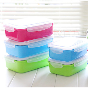 Stainless Steel <b>Lunch</b> <b>Box</b> Rectangle Clip On Lid Multi Size For Students Office Workers Back To School - Product Image 2