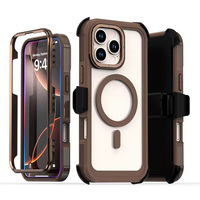 Coque de téléphone magnétique antichoc en TPU+PC de haute qualité, vente en gros d'usine, pour iPhone 16 Pro Max, 18 Pro, 17, 16 Plus, 15, 14, 13, 12 Mini