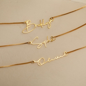 Collares de Acero Inoxidable Personalizados <span class=keywords><strong>con</strong></span> <span class=keywords><strong>Nombre</strong></span>, Joyería Fina de Moda, Gargantillas y Cadenas <span class=keywords><strong>para</strong></span> Mujer, Regalo de Cumpleaños - Product Image 5