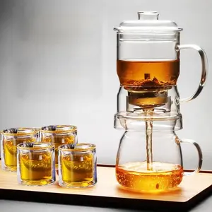 Vente directe d'usine en Chine service à thé kung fu un pot de six tasses service à thé en verre boîte-cadeau publique