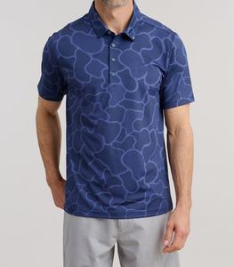 Camiseta de Golf Sublimada con Logotipo Personalizado OEM, 90% Poliéster, 10% Elastano, Corte Regular, Tejido Transpirable, Estampado Gráfico Completo - Product Image 5