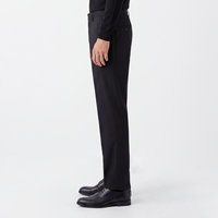 Pantalon de costume homme slim fit en laine italienne extensible, anti-plis, de luxe, sur mesure