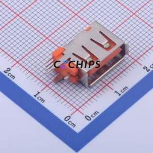 906-151A1118D10200 USB Connector Through hole Component (THT) Connector Type-A USB 2.0 Female Side Insert - Product Image 1